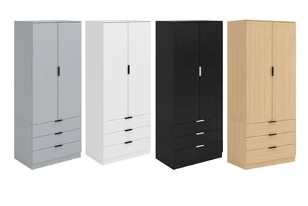 Phoenix 2 Door and 3 Drawer Wardrobe - 4 Colours