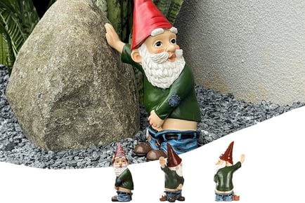 Cheeky Garden Gnome Statue!