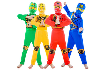 Kids' Ninja Inspired Morphe Suit Costume - 4 Sizes & 4 Colours