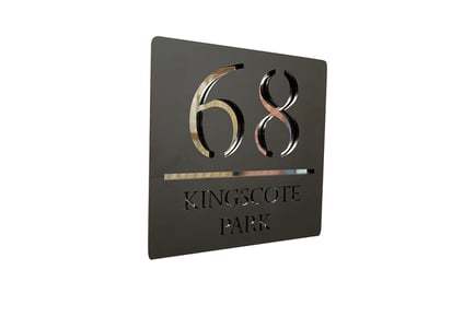 Personalised Square Laser Cut House Number Plaque - 9 Custom Colours!