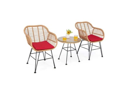 3 Pieces Patio Bistro Set