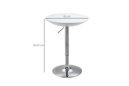 61 cm Round Adjustable Pub Bar Table