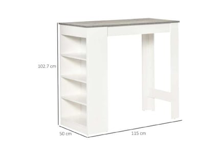 Bar Table Kitchen 4-Tier Storage Shelf