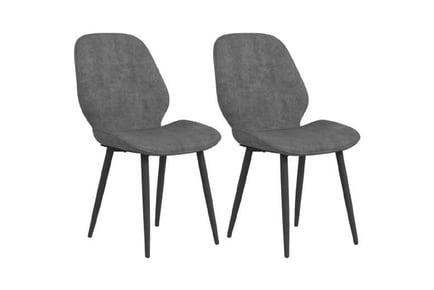 Velvet Dining Chairs Set of 2 Grey