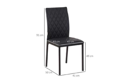 Modern Dining Chairs Faux Leather Black