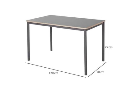 Steel Frame MDF-Top Dining Table Grey