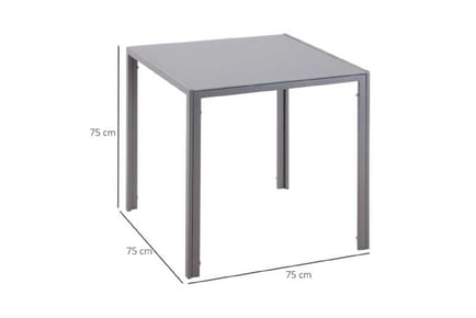 Square Dining Table Glass Top Metal Legs