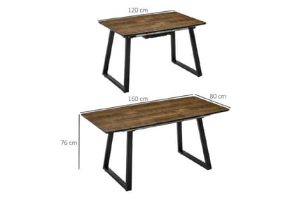 Extendable Dining Table Wood Effect