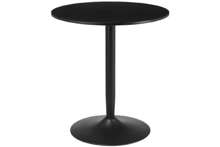 Round Dining Table Steel Base Black