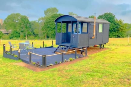 Suffolk 2 Night Shepherd's Hut Stay for up to 4 - Glamp at the Priory