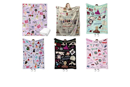 Taylor Swift Inspired Flannel Blanket - 5 Sizes & 6 Designs