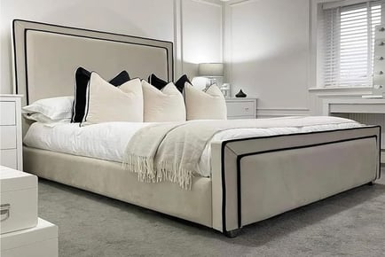 Kensington Cream Luxury Bed with XL Headboard in 6 Sizes