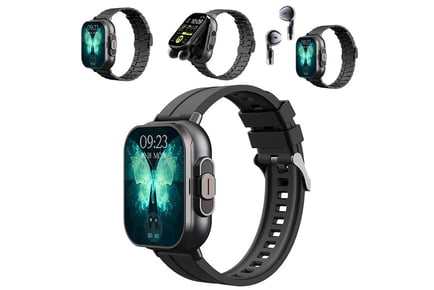 2-in-1 Wireless Bluetooth Watch & Earphones Set - 4 Options