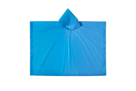 Unisex EVA Raincoat Rain Cape in 2 Pack Options & 6 Colours