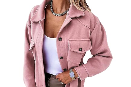 Women's Casual Lapel Belted Trench Coat - 6 Sizes, 6 Colours