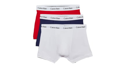 Calvin Klein Men's 3 Pack Stretch Cotton Trunks in 4 Sizes