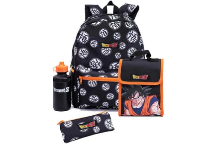 Dragon Ball Z Backpack, Lunch Bag, Pencil Case & Water Bottle Set