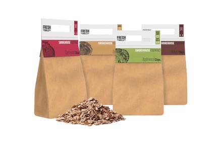 Flavoured Bag of BBQ Wood Chips in 4 Flavours & 4 Options