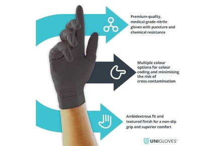 100 Black Pearl Nitrile Gloves