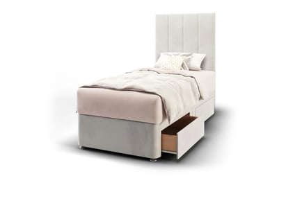 Bed Set with Optional Mattress or Storage - 2 Sizes & 5 Colours