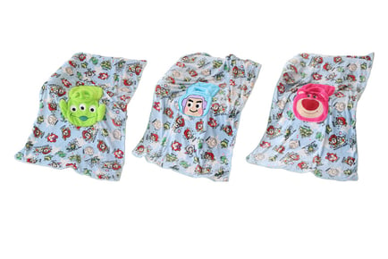 2-in-1 Toy Story or Monsters Inc Inspired Cartoon Pillow Blanket