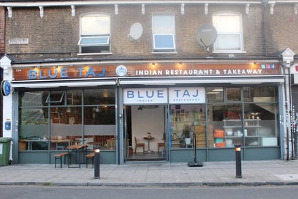 3 Small Indian Plates to Share with Drinks for 2 - Blue Taj London