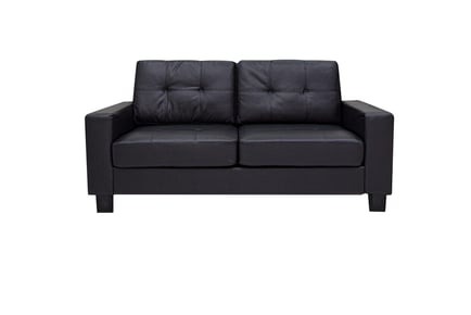 Jerry Black Leather Sofa Range - 3 Options