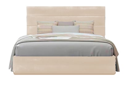 Horizontal Line Headboard Ottoman Gas-Lift Bed - 5 Colours & 4 Sizes!