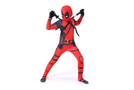 Kids' Deadpool Inspired Halloween Superhero Costume - 5 Sizes!