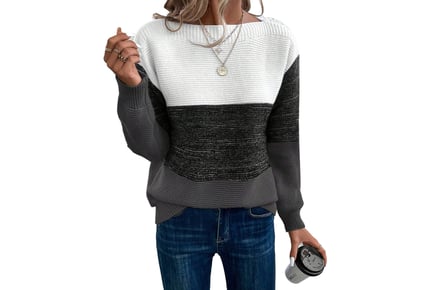 Women's Colourblock Sweater - 4 Sizes and 7 Colours