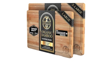 Deer & Oak Premium Bamboo Chopping Board - 3 Options