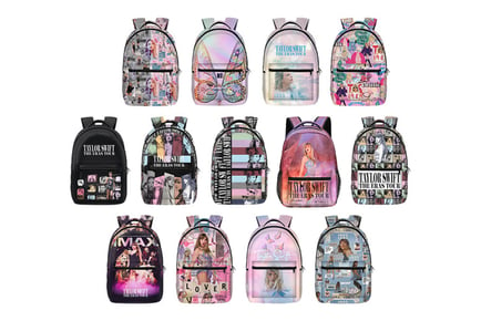 Taylor Swift Inspired Large Capacity Printed Backpack in 14 Styles