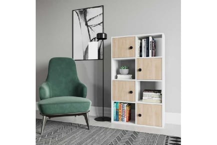 Tossa Bookcase with 4 Shelves 4 Cabinets