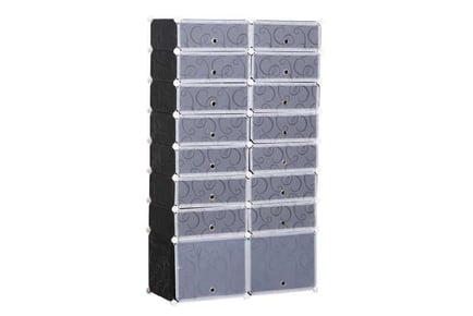 16-Cube Shoes Rack, 95x37x160cm