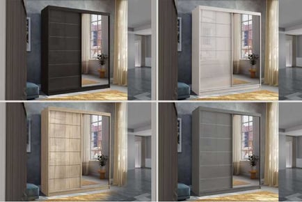 Gloss Sliding Wardrobe 3 Color & 3 Sizes