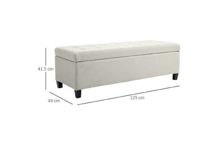 Linen Storage Ottoman, Padded Footrest