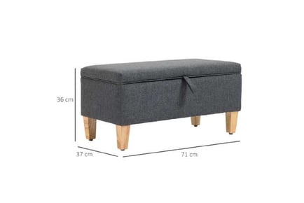 Linen Storage Ottoman, Padded Footstool