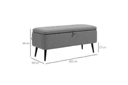 Flip Top Storage Ottoman Bench