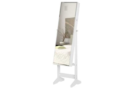 Freestanding Mirror Jewellery Cabinet