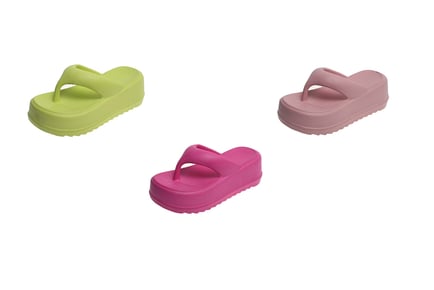 Women's Thick Sole Flip Flops - 4 Sizes, 5 Colours