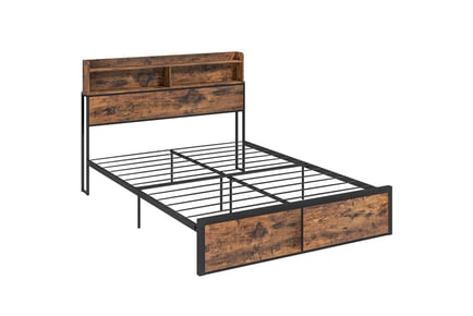 Wooden Bed Frame with Headboard and Under Bed Storage!