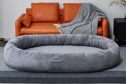 Giant Teddy Fleece Human-Sized Dog Bed - 2 Sizes!