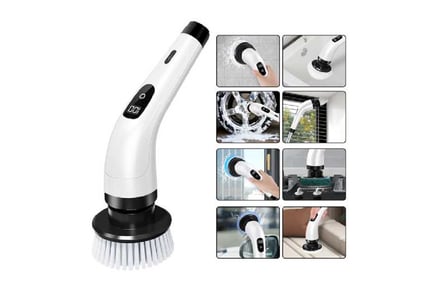 8-in-1 Cordless Electric Spin Scrubber