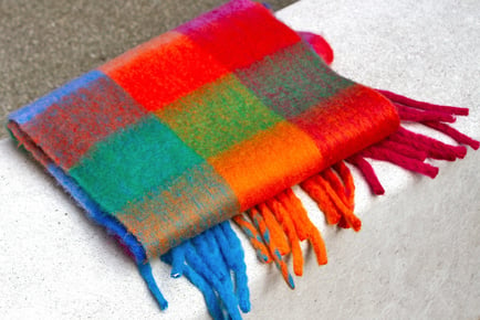 Acne Inspired Plaid Fuzzy Scarf - 8 Styles!