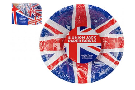 Party Paper Bowls 8 Pack 19cm Wide