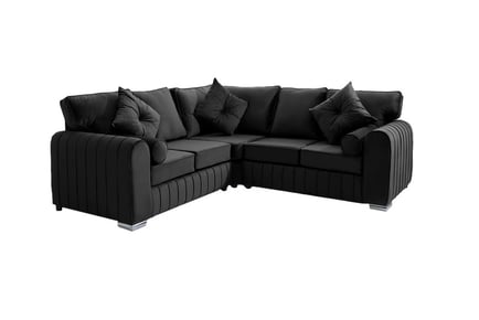 Lilly Plush Velvet Corner Sofa Range - 4 Options & 6 Colours