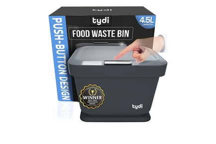 4.5L Tydi Food Waste Bin with Push Button!