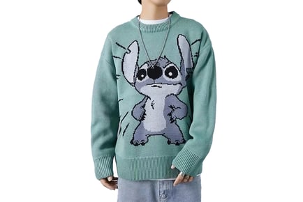 Lilo & Stitch-Inspired Casual Knitted Unisex Sweater!