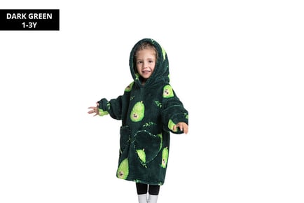 Printed Family Wearable Hooded Fleece Blanket - 4 Sizes & 5 Colours