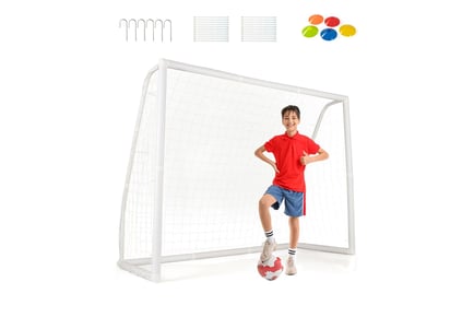 Adjustable Football Goal with 5 Training Cones